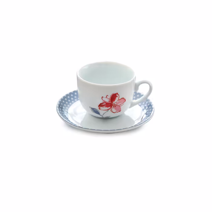 سرویس چینی زرین 6 نفره چای خوری والنسیا ارغوانی (12 پارچه)