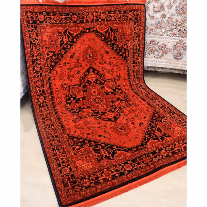فرش  بلوچی قرمز نقشه هریس6متری700شانه برندکرامتیان (پس کرایه)