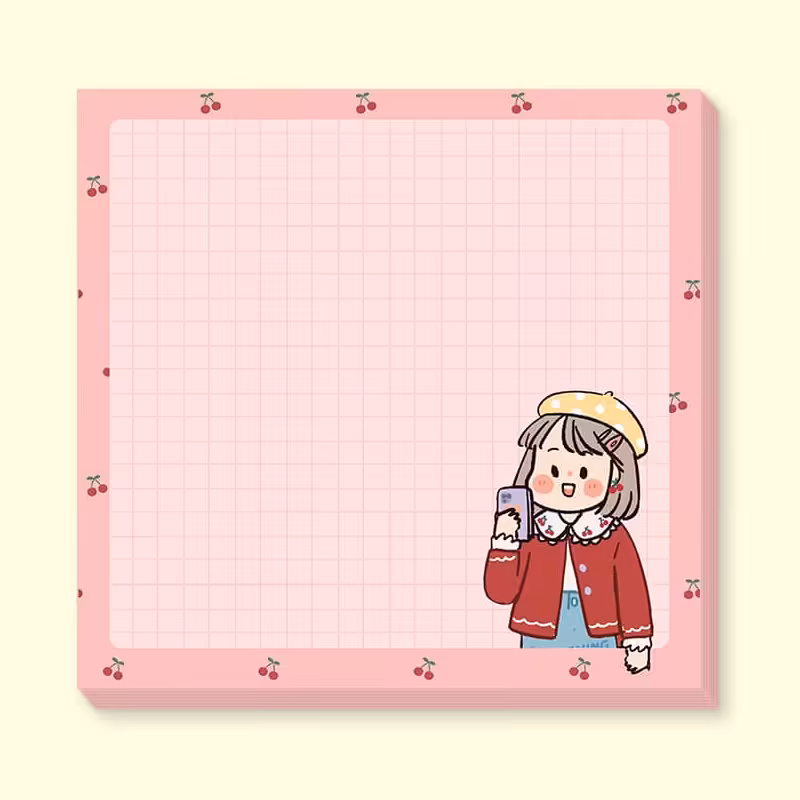 نوت پد فانتزی صورتی طرح دختر 50 برگ تولید داخل