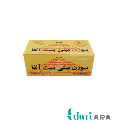 سوزن منگنه بست آلفا کد1205000 سایز 1208 بسته 5000 عددی