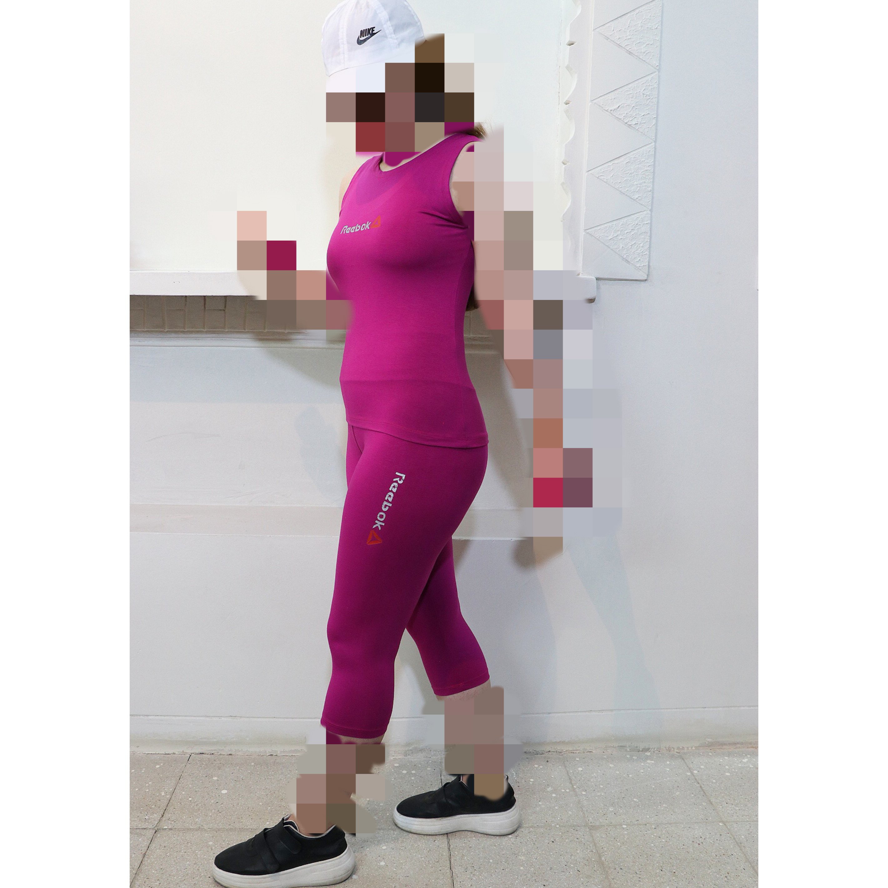 ست ورزشی ریبوک زنانه جنس نخ پنبه فری سایز ارسال رایگان 