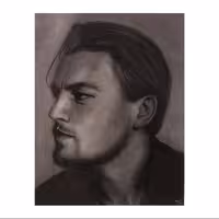 نقاشی سیاه قلم مدل لئوناردو دیکاپریو کد 01