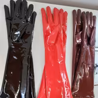 دستکش براق ساق بلند (ورنی)