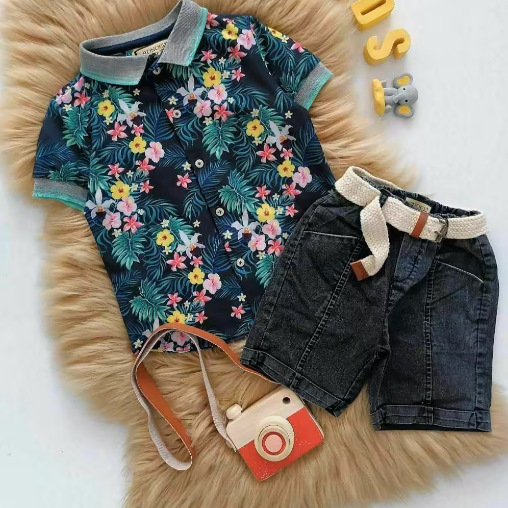 بلوز و شلوارک هاوایی پسرانه