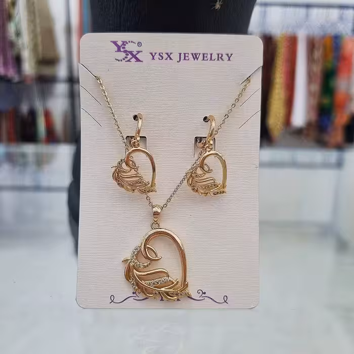 نیم ست برندوای اس ایکس رنگ ثابت طرح طلاعیار18کیفیت عالی کد24