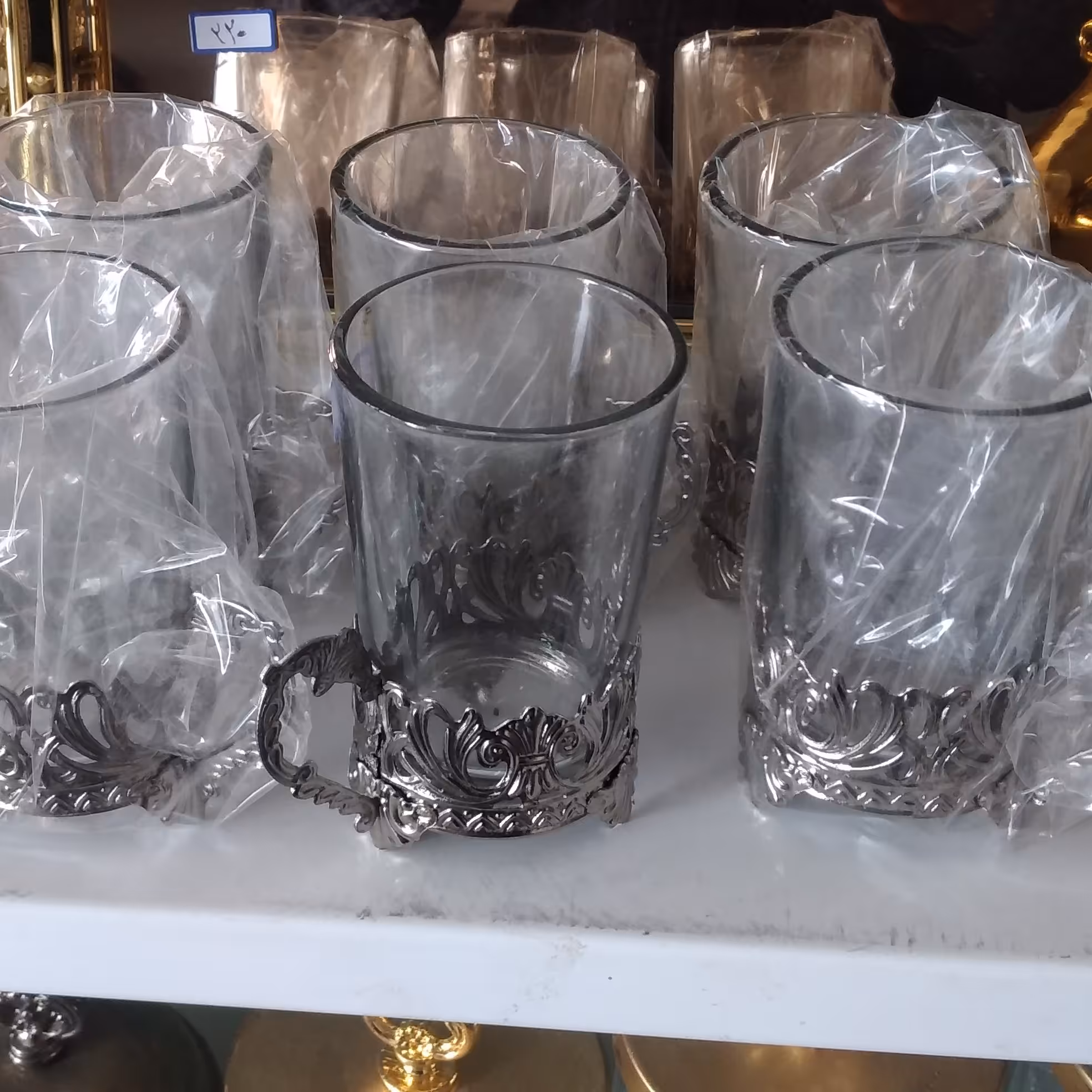 سرویس چای خوری پیوتر رنگ سیلور