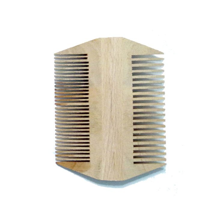 شانه دو طرفه چوب گردو مدل ترنج
