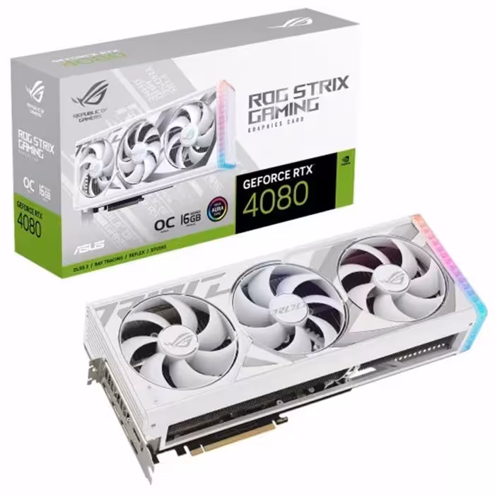 کارت گرافیک ایسوس ASUS ROG STRIX RTX 4080 O16G White