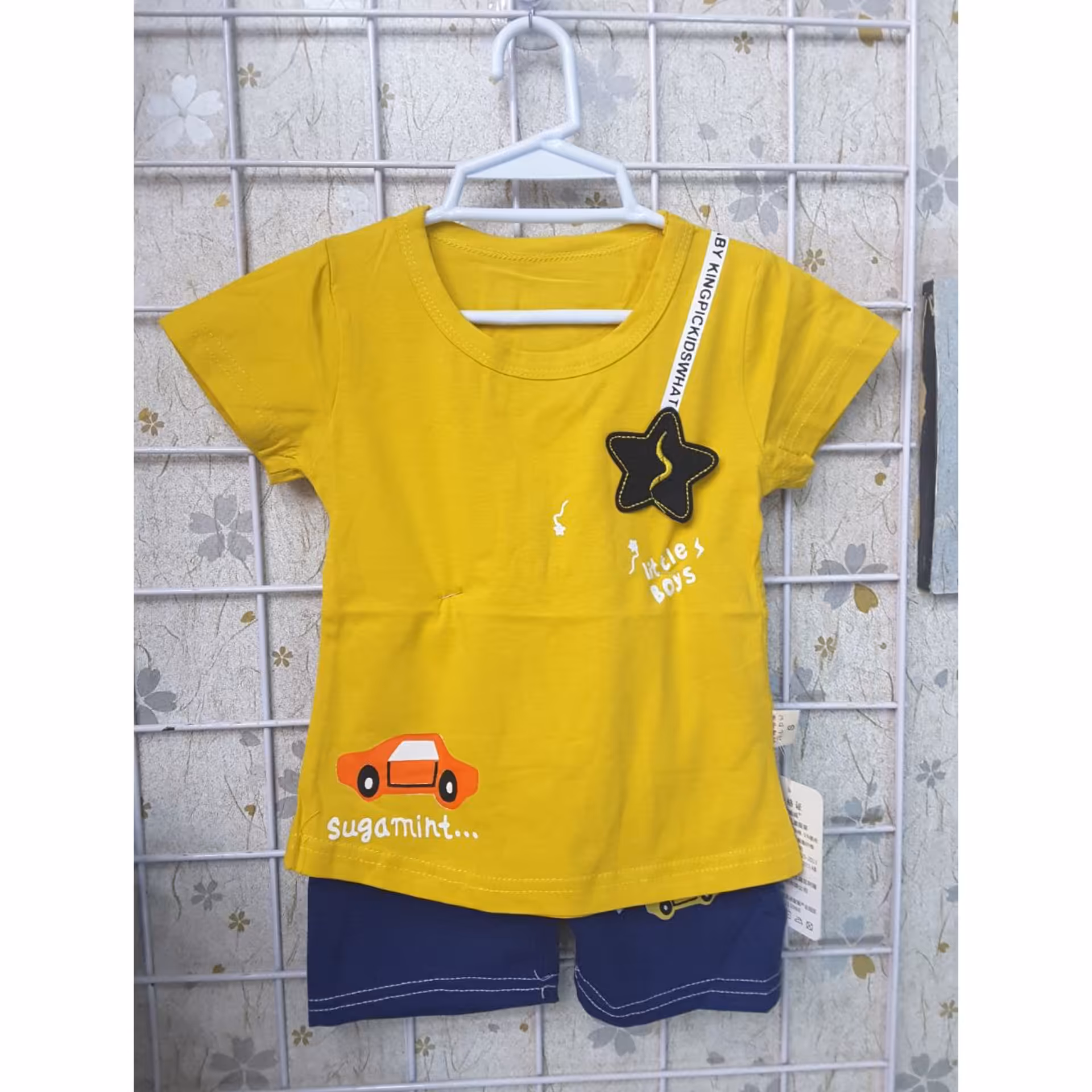 ست بلوز شورتک طرح لی پسرانه 