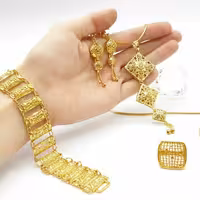 ست کامل بحرینی ابکاری طلا