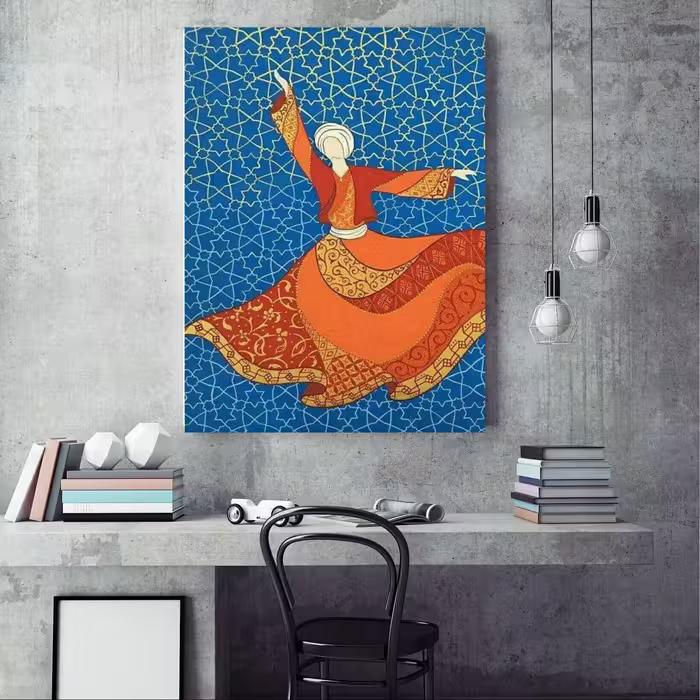 تابلو بوم کنواس طرح رقص سماع کد p104