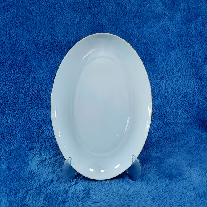 دیس چینی بزرگ 36 سانت لورین لب طلا  مدل دیپلمات 