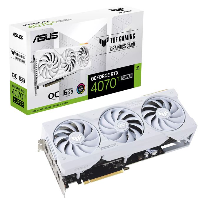 کارت گرافیک ایسوس سفید مدل TUF Gaming GeForce RTX 4070 Ti SUPER GDDR6X OC Edition حافظه 16 گیگابایت