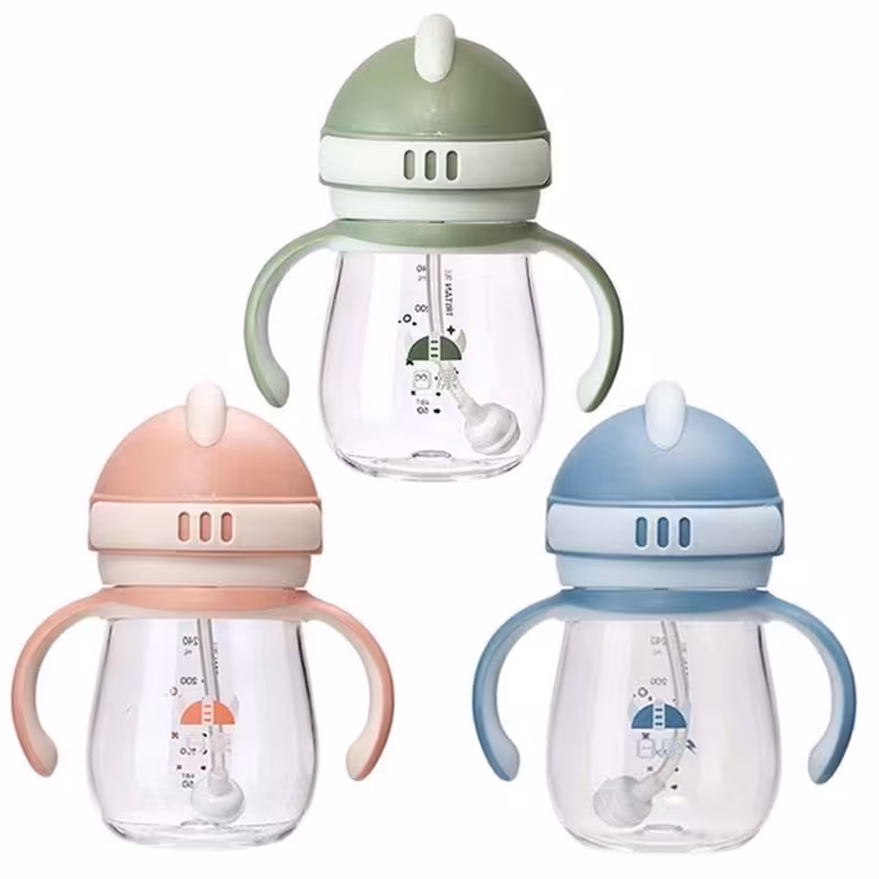 لیوان  کودک آبمیوه خوری نی دار 360 درجه رووکو  240 میل 