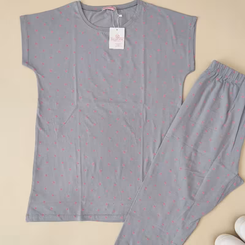 تیشرت شلوارک آستین سرخود. نخ پنبه 