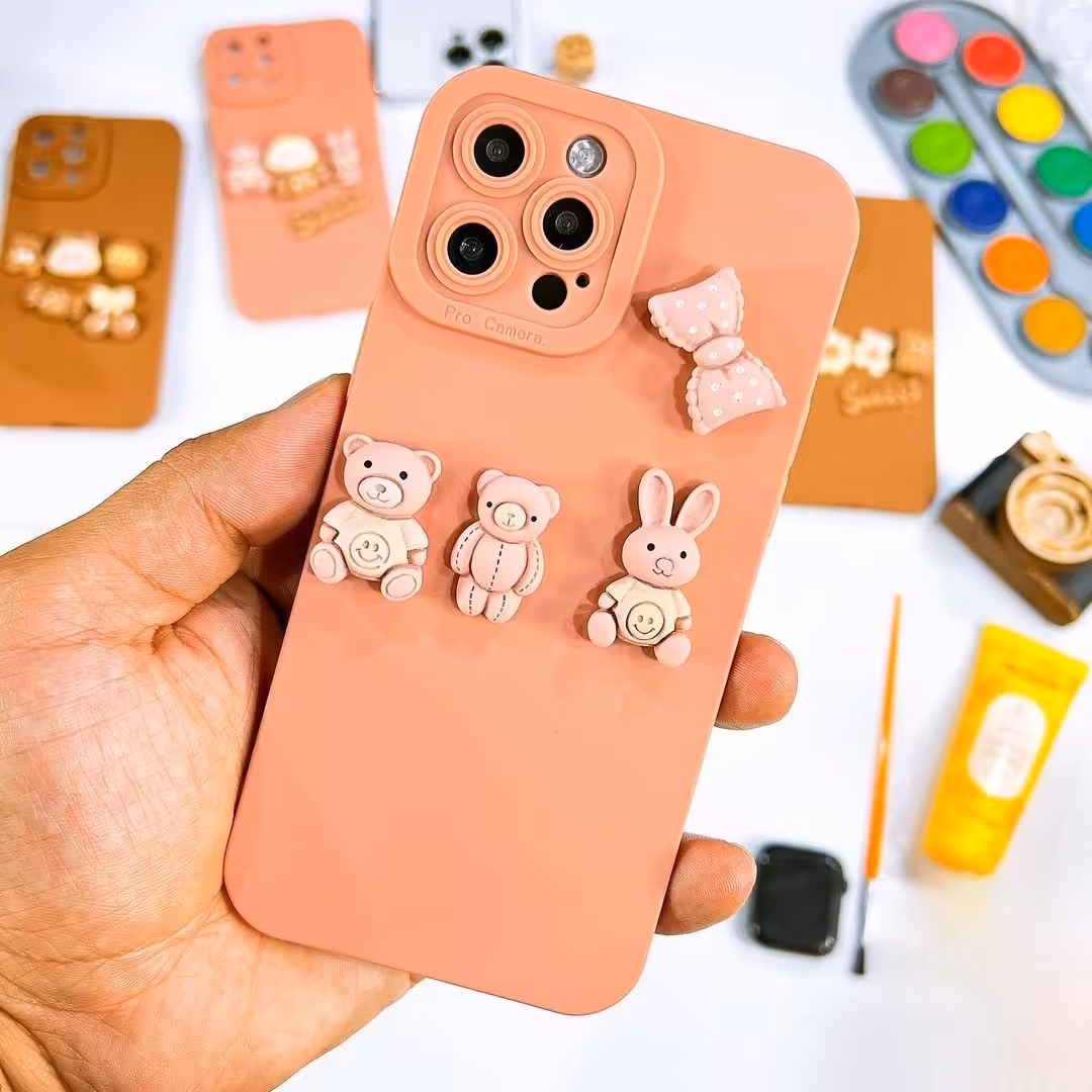 قاب گوشی عروسکی رنگ صورتی برای سامسونگ a13