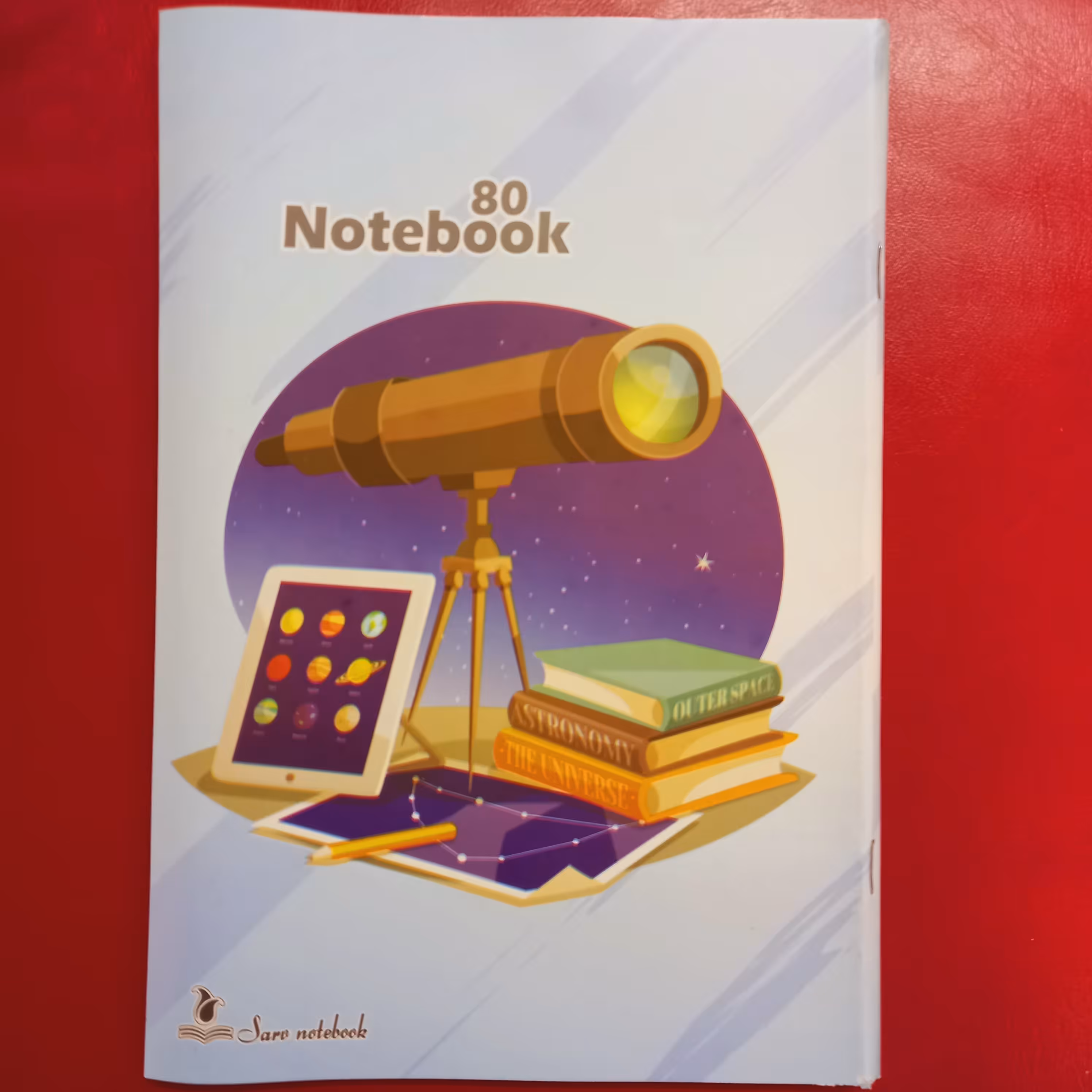 دفتر 80برگ معمولی خط دار(جهت مشق نوشتن) کاغذ مرغوب