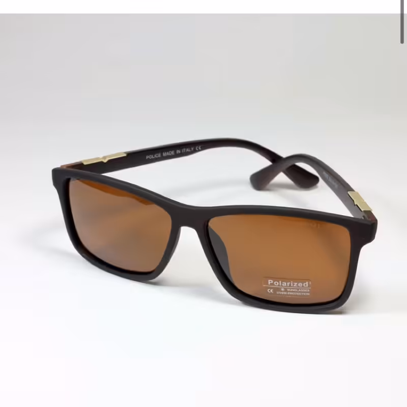 فریم عینک آفتابی کائوچو سبک مردانه قهوه ای پلیس 5008