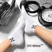 جوراب مچی Off-White سفید نخ پنبه فری سایز