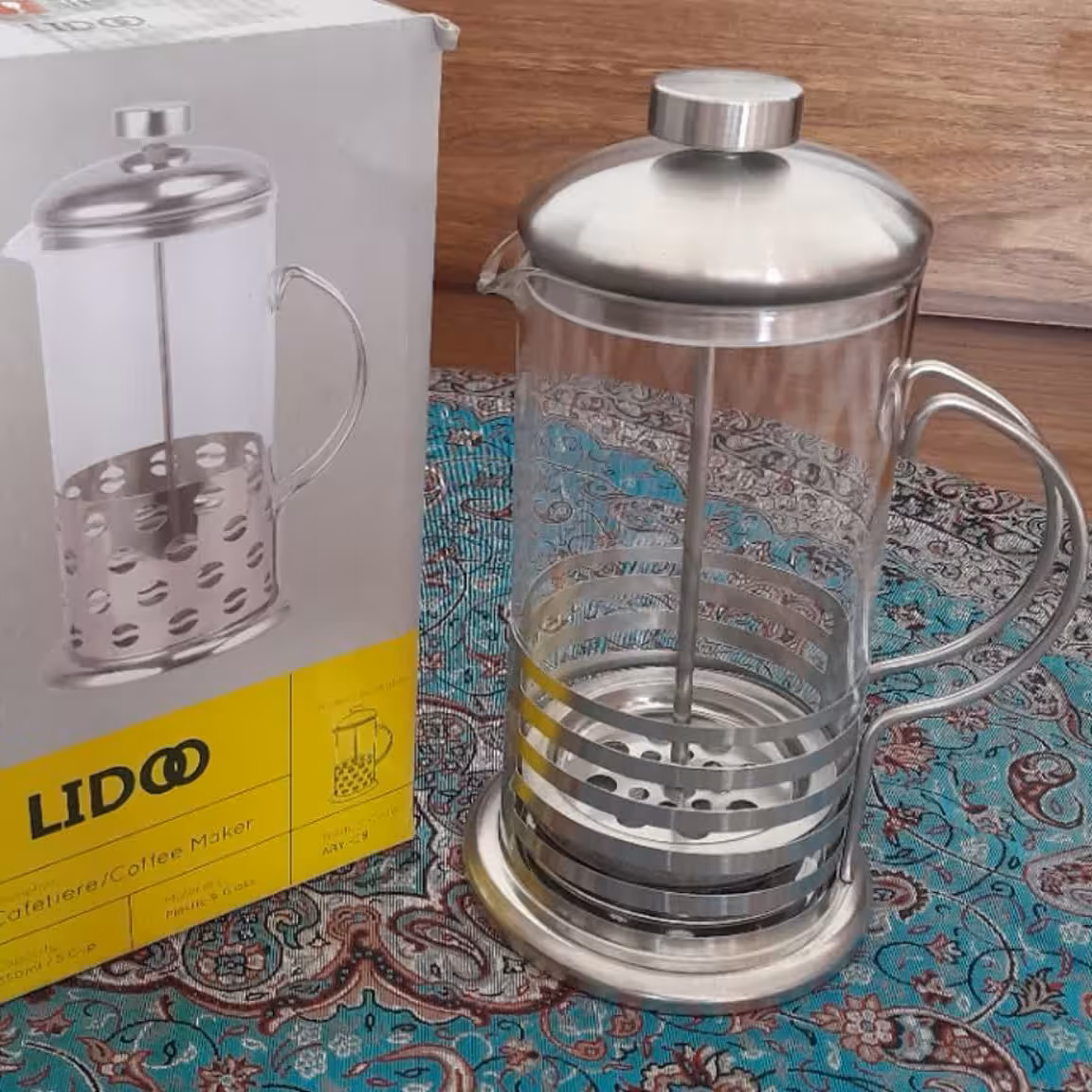 فرنچ پرس استیل 600ml 