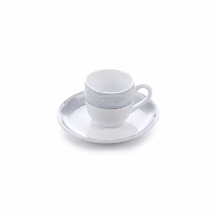 سرویس چینی زرین 6 نفره قهوه خوری ایزابل پلاتینی (12 پارچه)