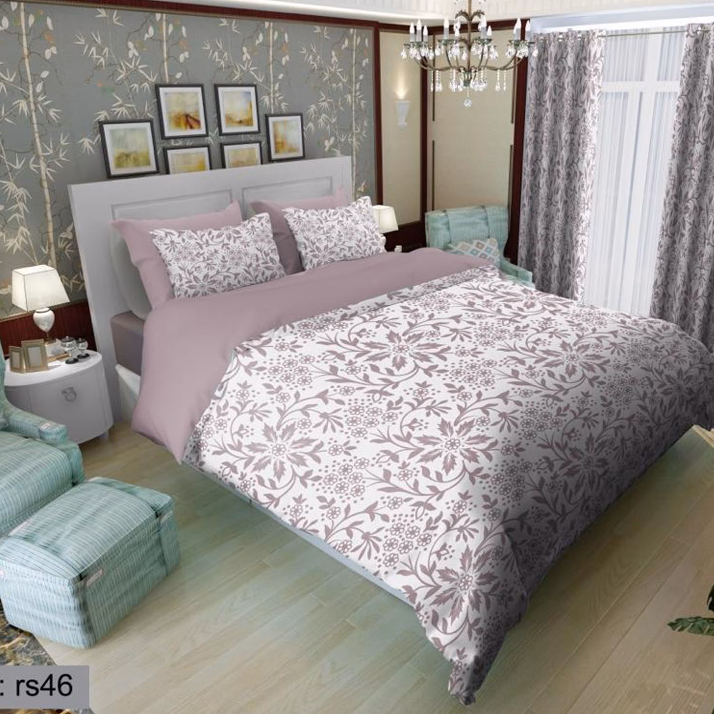 سرویس روتختی 1 نفره تنسل چاپی برندترک لند (Turk Land)  کد rs 46