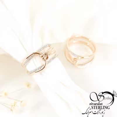 انگشتر ژوپینگ طرح گره کد 7455