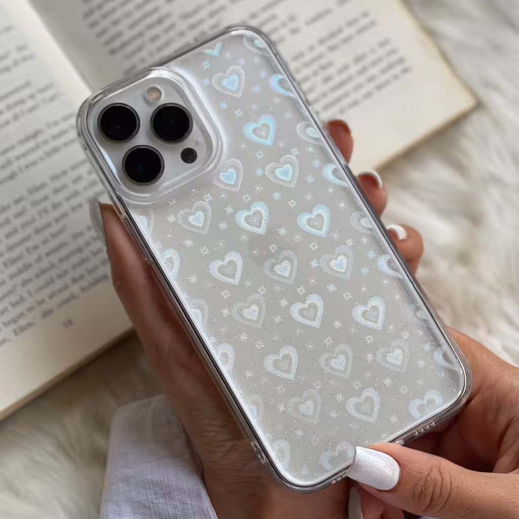 قاب موبایل آیفون سامسونگ شیائومی قلب سه بعدی بی رنگ