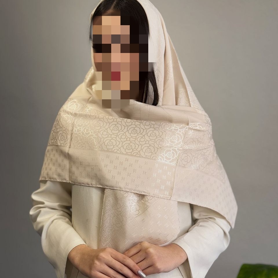 روسری حریر گل برجسته اعلا