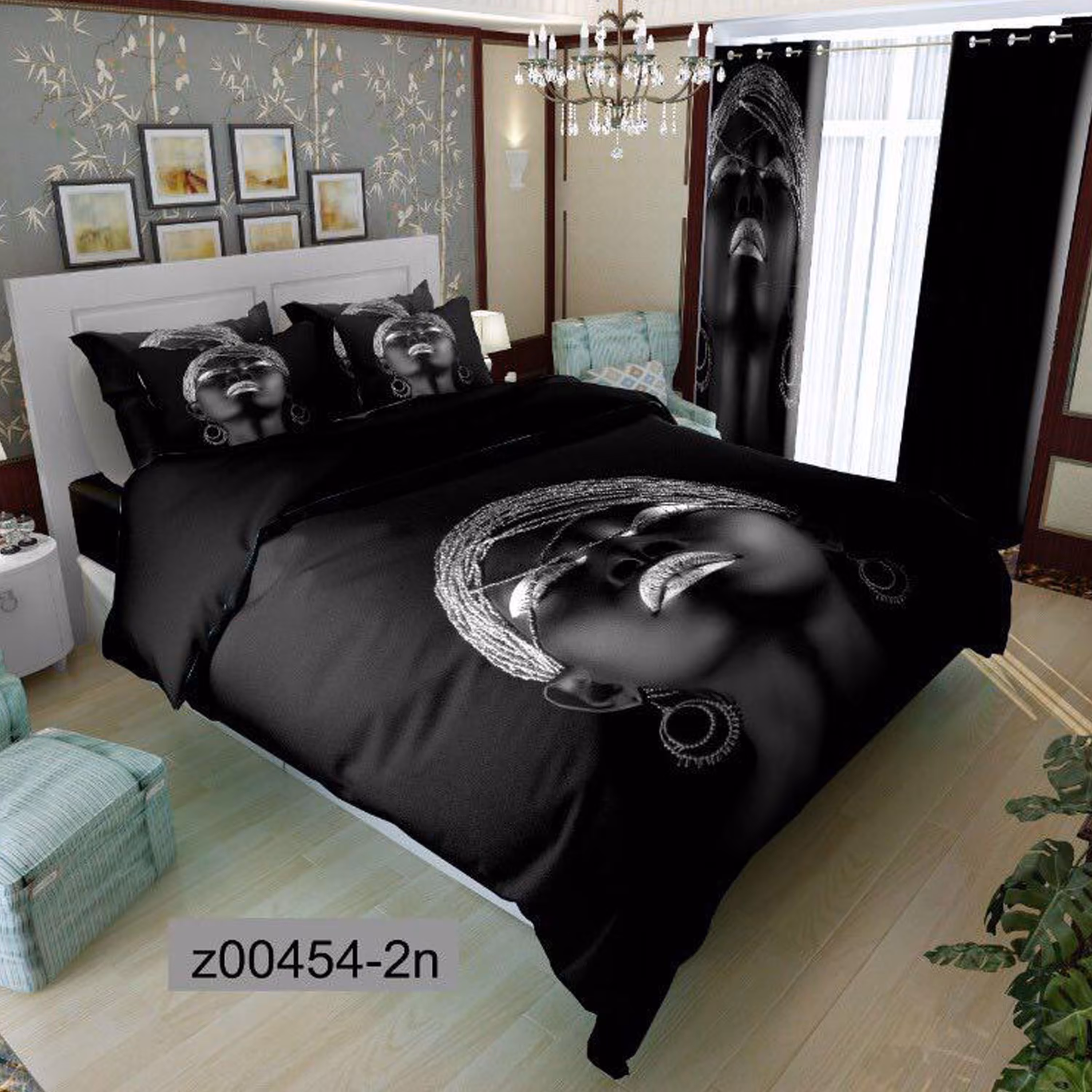 سرویس روتختی 2 نفره تنسل چاپی برندترک لند(Turk Land) z 454