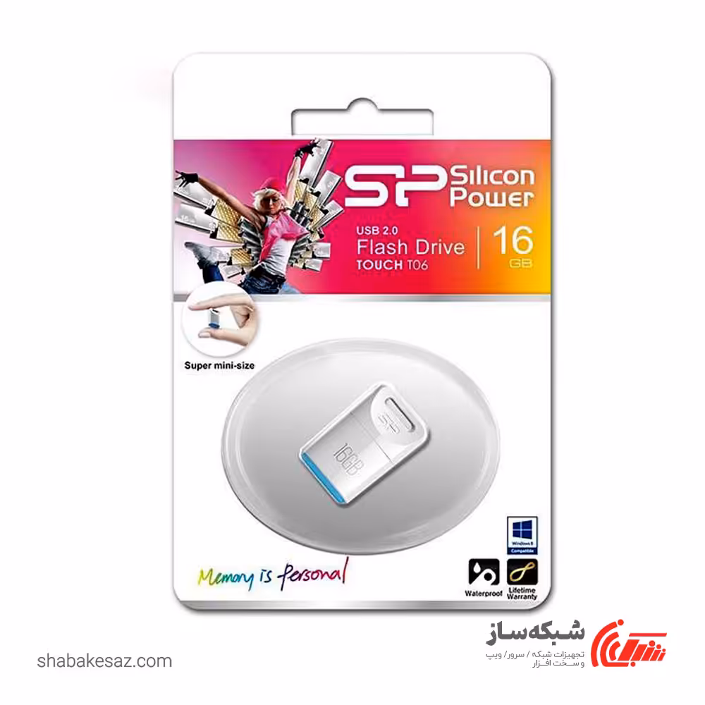 قیمت و خرید فلش مموری سیلیکون پاور Silicon Power Touch T06 ظرفیت 16 گیگابایت USB 2.0 - شبکه ساز
