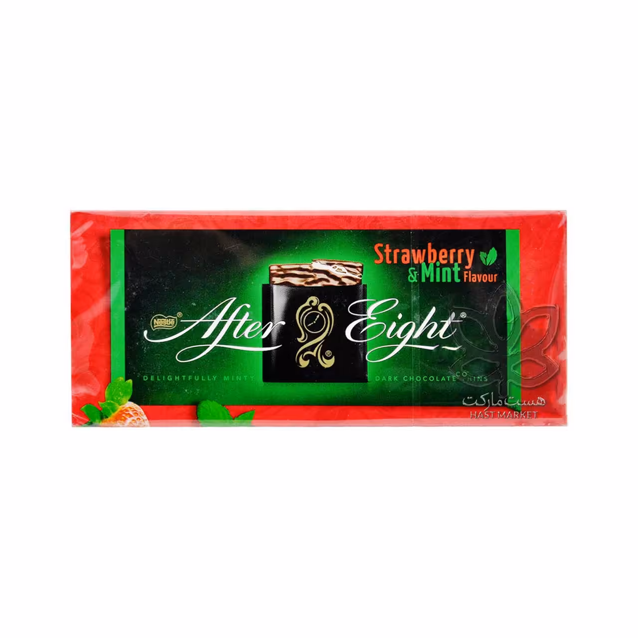 شکلات تلخ مغز نعنا و توت فرنگی 200 گرم افتر ایت - after eight