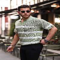 تی شرت سبز مردانه نیمی اورجینال Valiberta