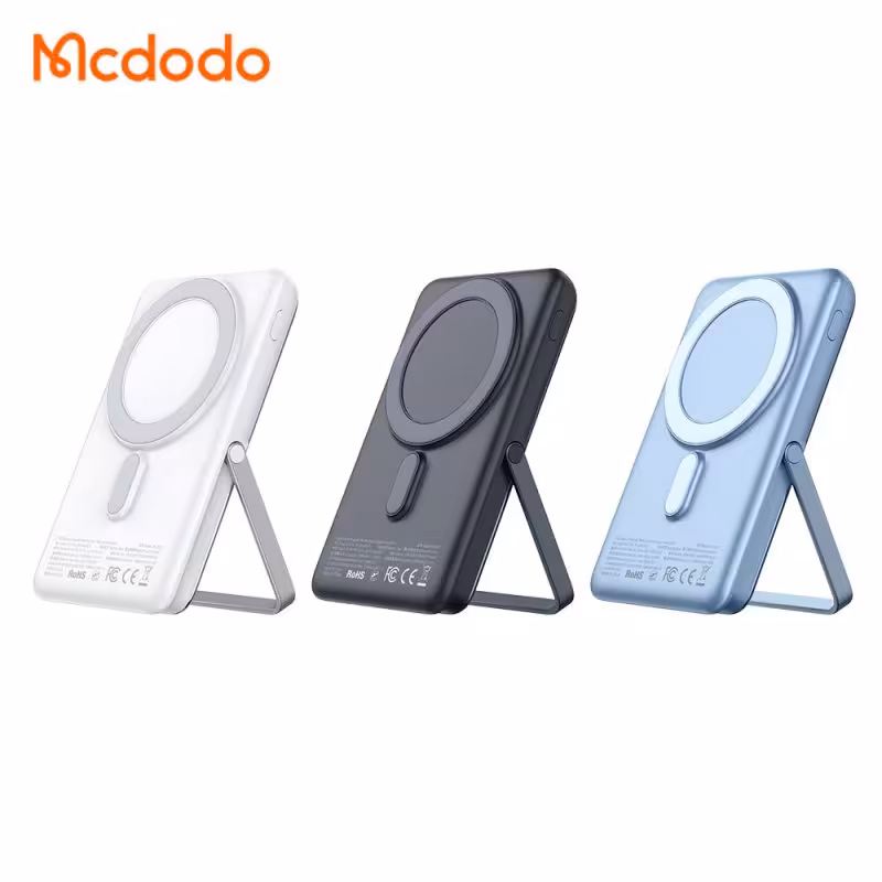 پاوربانک وایرلس 10000 مگ سیف مک دودو Mcdodo MC-0691 توان 20 وات دارای استند (خاکستری)