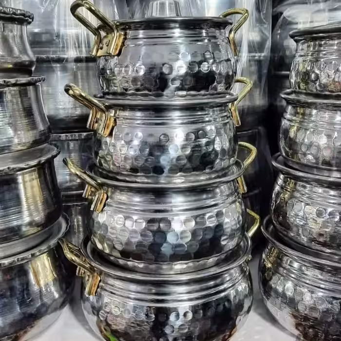 قابلمه روحی 4عددی دسته طلایی