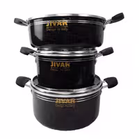 سرویس قابلمه ژیوار طرح چدن کلاسیک  (5پارچه)