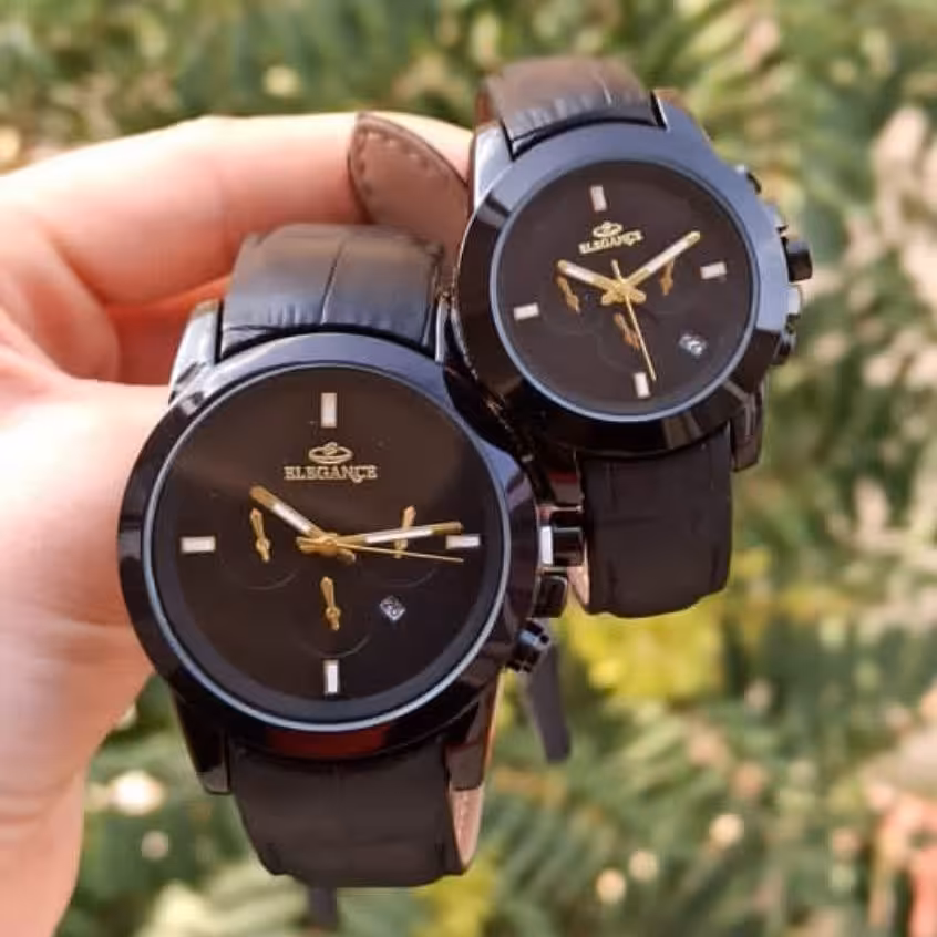 ساعت ست الگانس زنانه و مردانه- یک سال گارانتی- ضد آب 