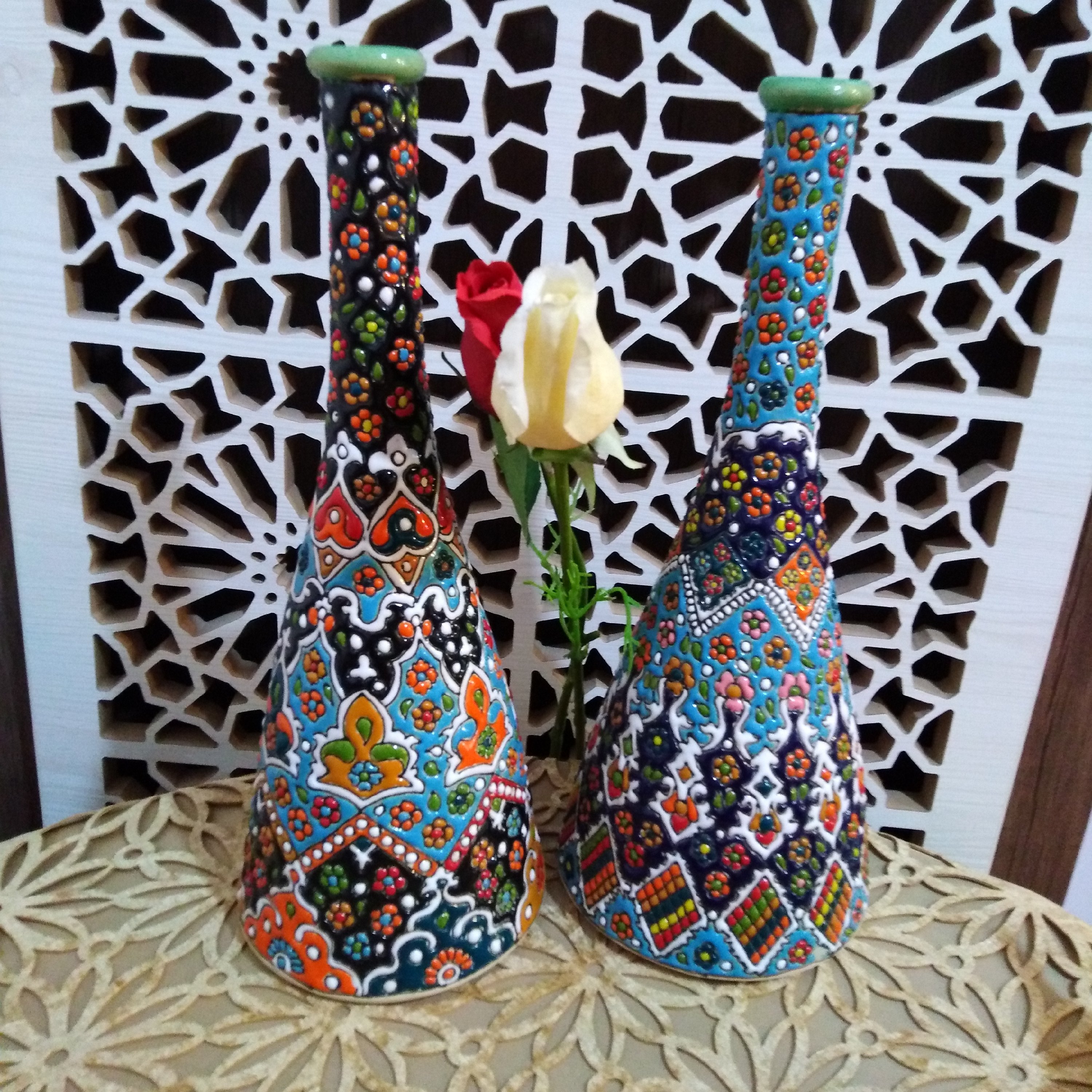 گلدان مینا کاری ایفل