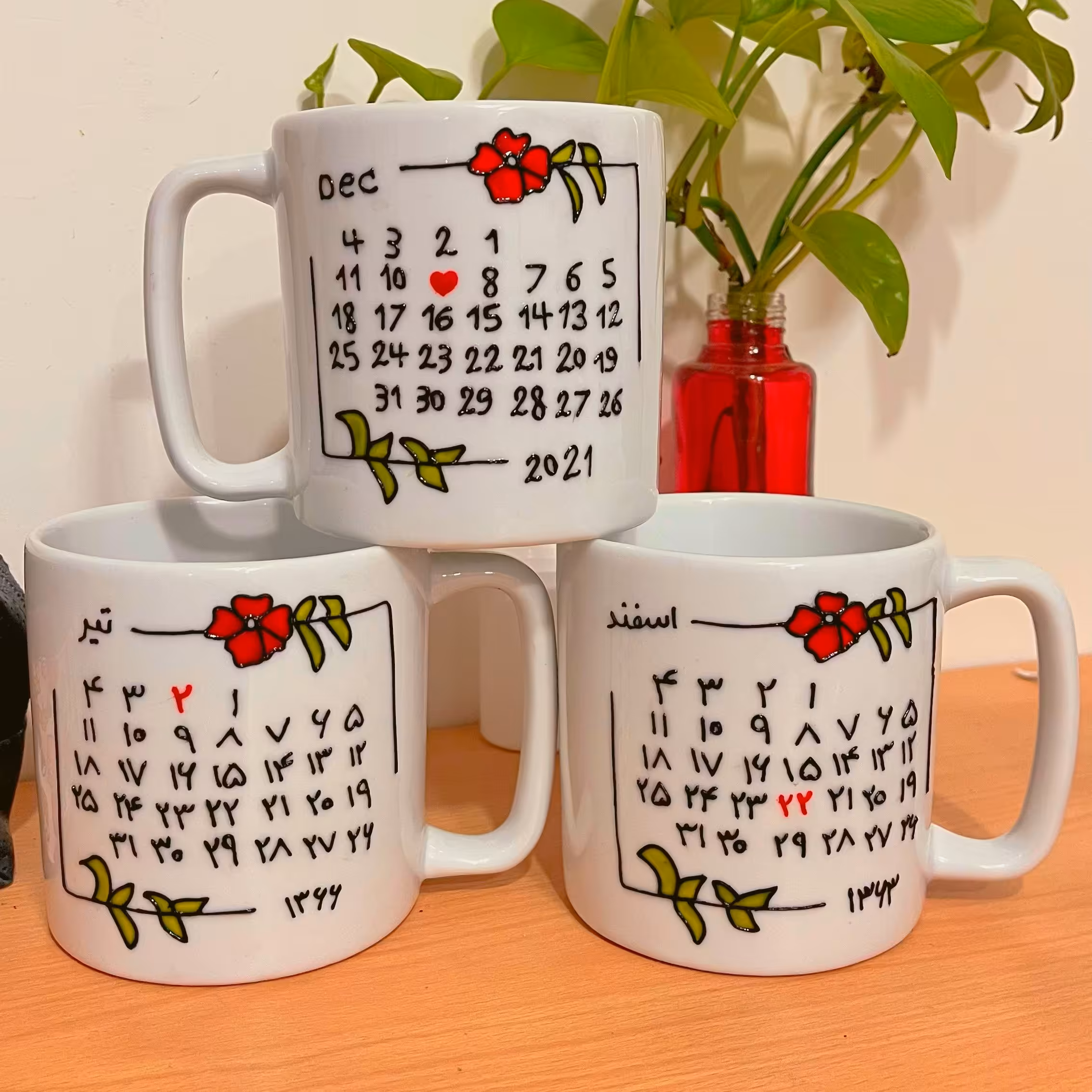 ماگ تقویمی کادو تولد قابل اجرا با تاریخ دلخواهتون 