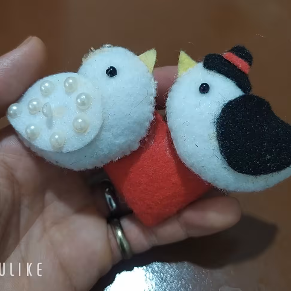 استیکر مگنتی یخچال طرح دو پرنده عاشق 