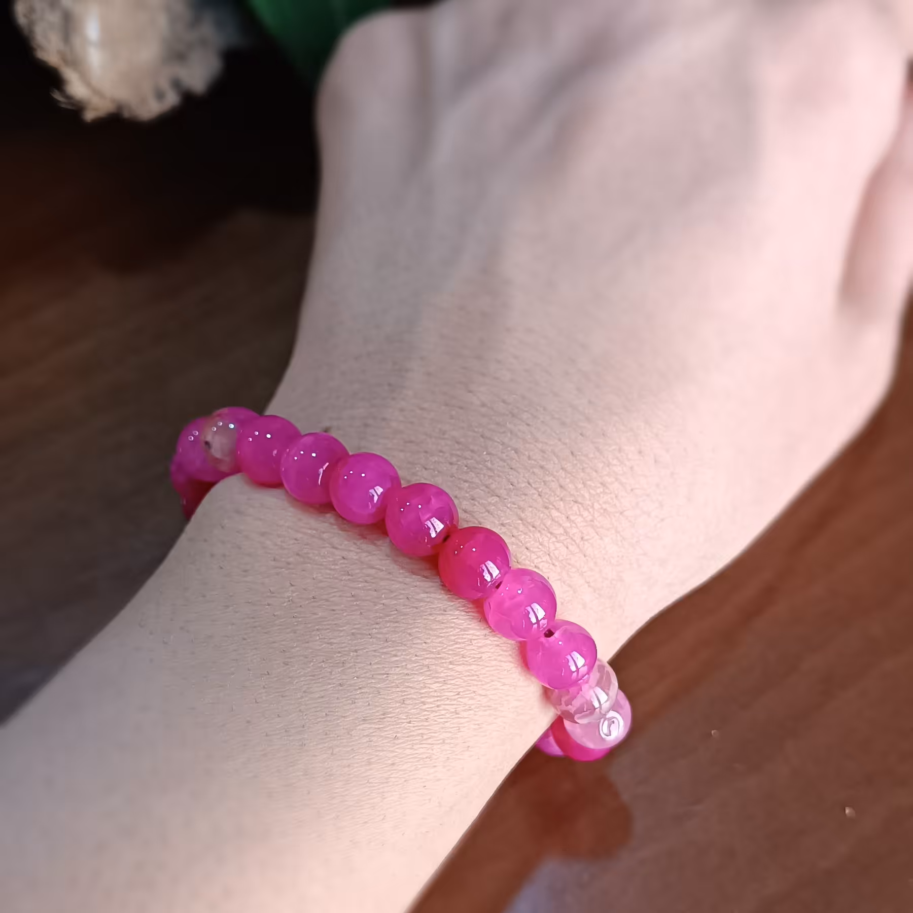  دستبند سنگ عقیق صورتی با کیفیت عالی و گره کشویی قابل تبدیل به بند کشی