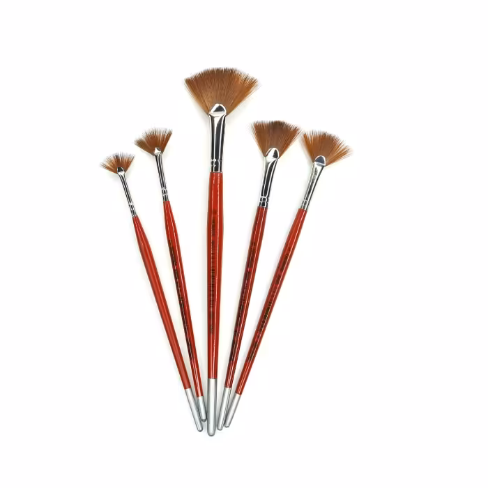 قلمو بادبزنی خرم دسته قرمز کد888E شماره 0