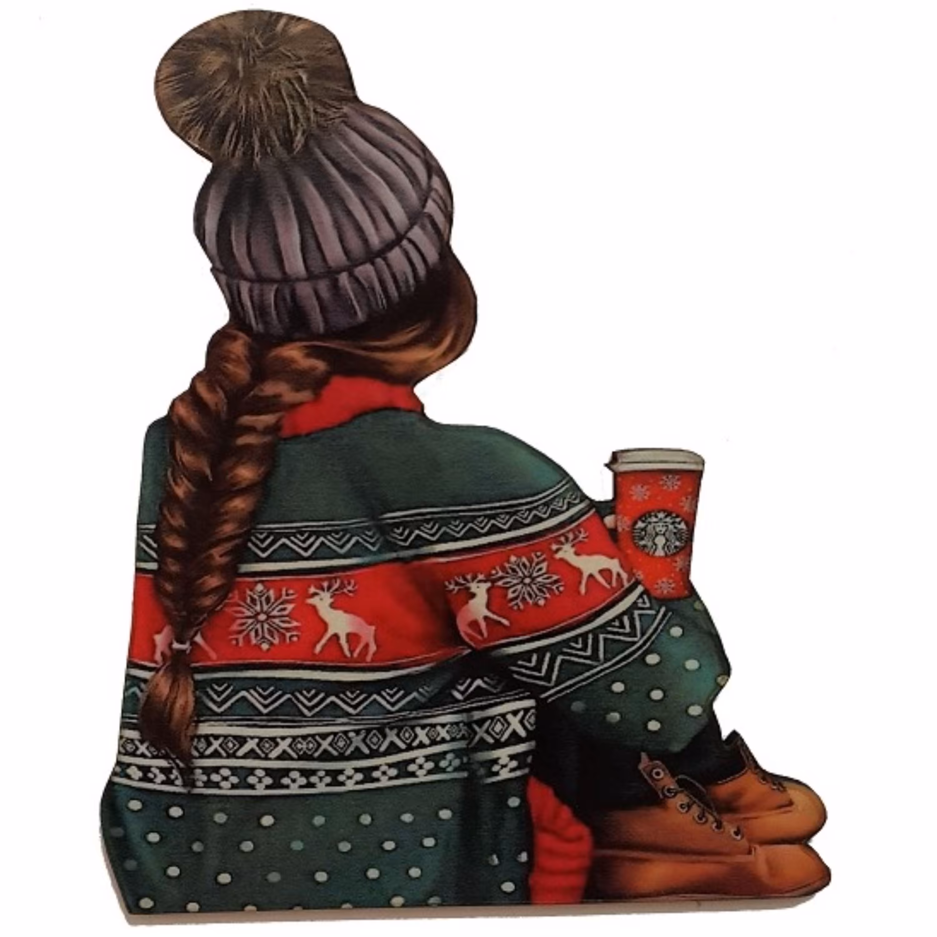 تاپر تزیین کیک بهگز مدل دختر زمستان مناسب تزیین کیک تولد و مهمانی