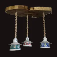لوستر ترکیب چوب و مینا 2