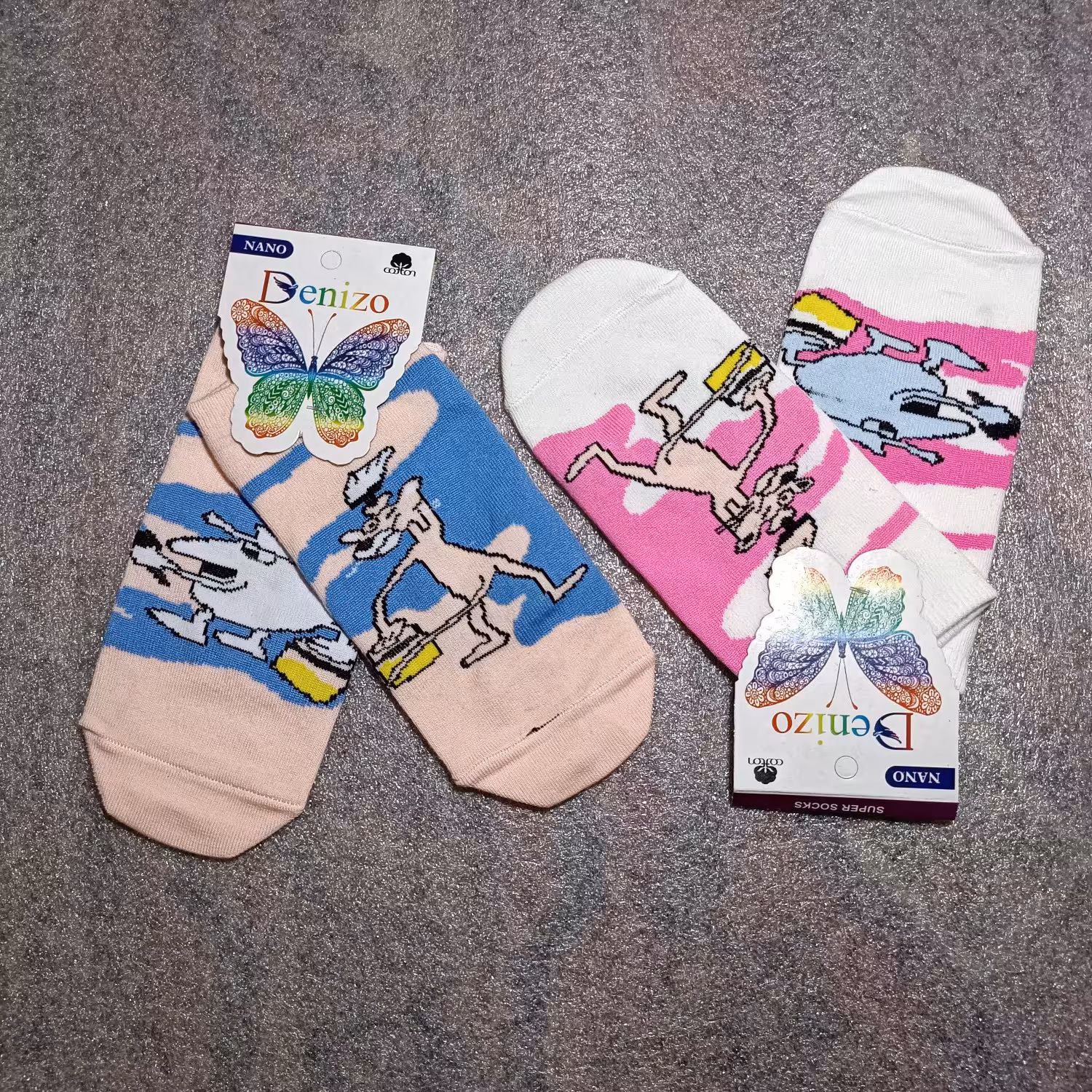 جوراب تابه تا پلنگ صورتی 