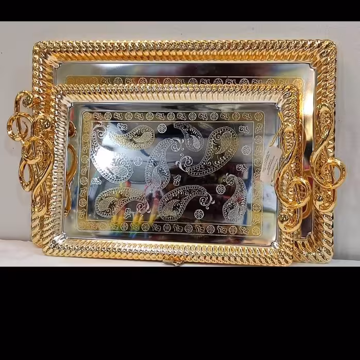 سینی طلایی برند رمانتیک هوم