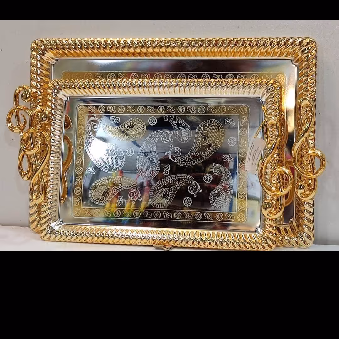 سینی طلایی برند رمانتیک هوم