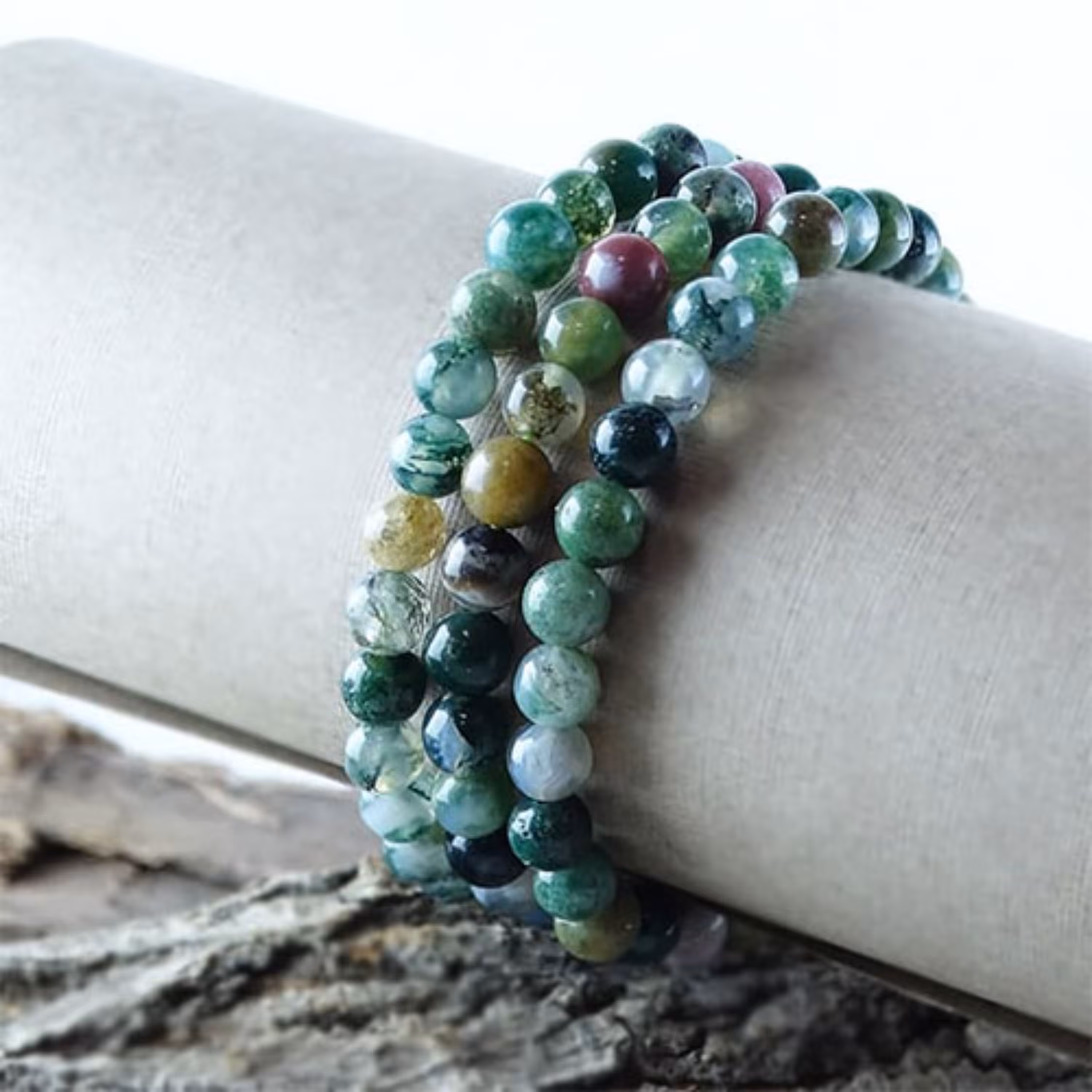 دستبند سنگ عقیق خزه