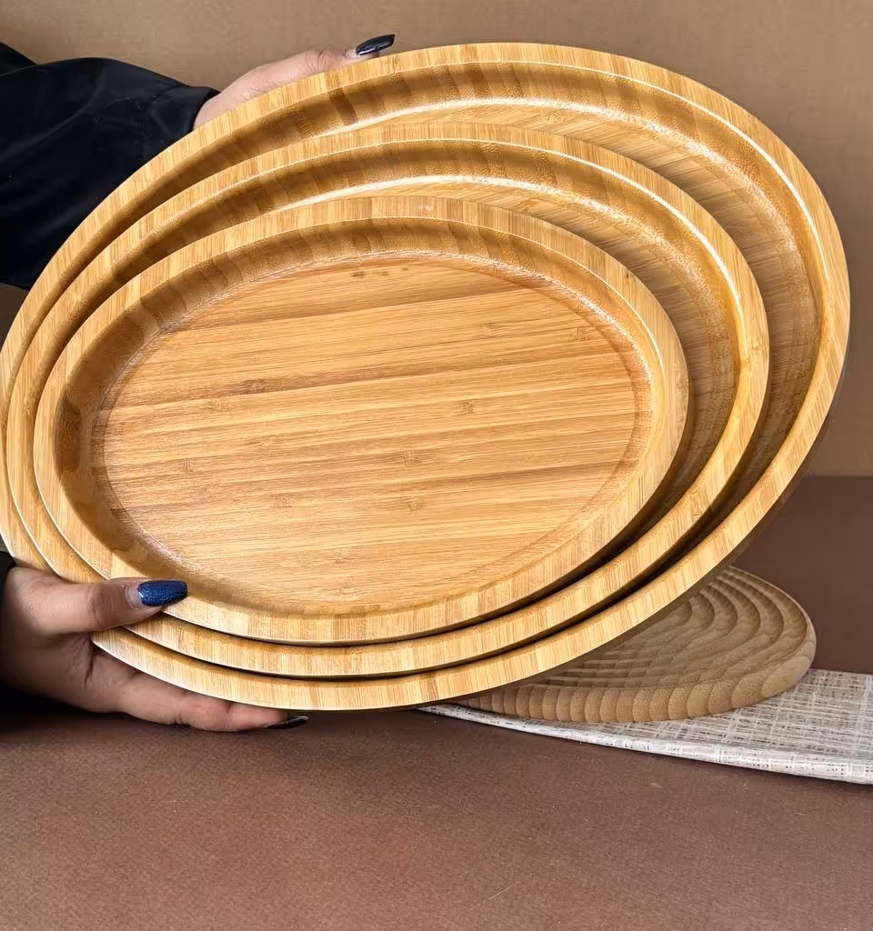 سینی بامبو مدل بیضی