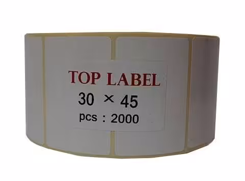 لیبل کاغذی تاپ لیبل تک ردیف 45x30